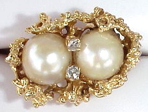 Gold Metal and Tortoiseshell Bakelite Clover Heart Earrings, 1995