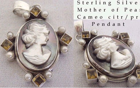 1ct Natural Oval Shape Garnet 925 Sterling Silver Filigree Swirl & Spiral Semi Circle Pendant