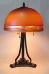 Roycroft Lamp Steuben Intarsia Shade
