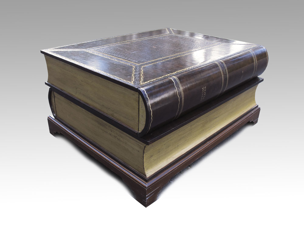 Burchard Galleries Sunday October 23 2017 Lot 194 Lot 194 Leather Covered Stacked Book Coffee Table