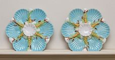 Majolica Oyster Plates