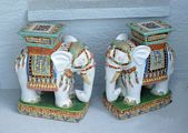 Oriental Porcelain Elephants