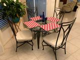 Wrought Iron Round Table with Chairs