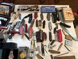 Large Collection of Pocket Knives and Watches