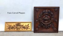 Faux Carved Plaques, Wall Decor, Carved