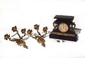 Wall Sconces and Mantle Clock