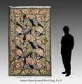 Indian Hand-Knotted Wool Rug 
