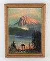 Pastel Painting with Mountain 